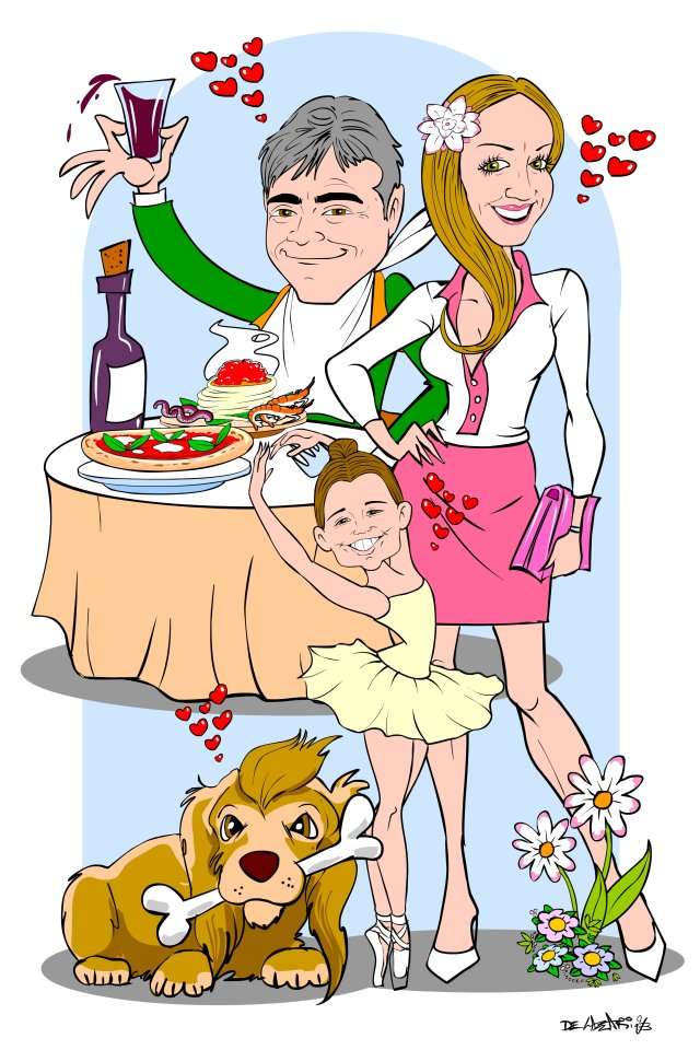 Caricatura di Famiglia